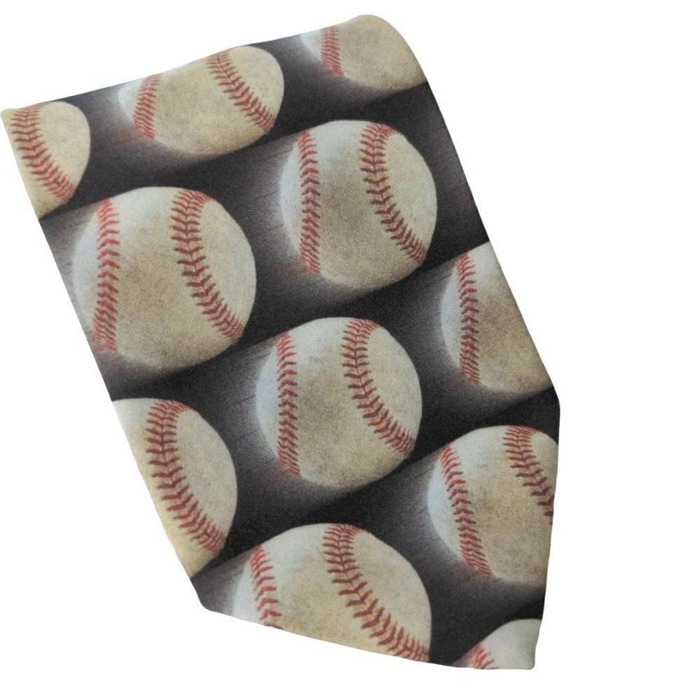 Vintage Ralph Marlin Baseball Just Balls Necktie
